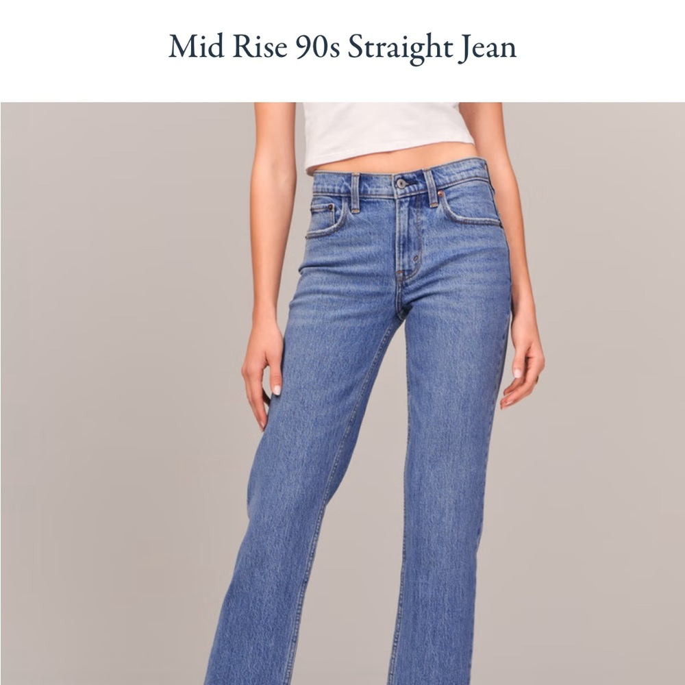 Abercrombie Mid Rise 90s Straight Jean